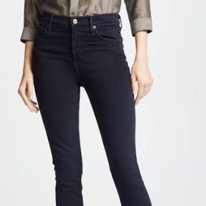 Citizens of Humanity Rocket Crop High Rise Skinny Jeans, Blue Print, 23